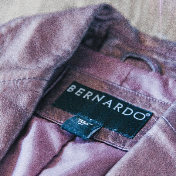 Bernardo Metallic Leather Purple Blazer - Picture 3 of 7